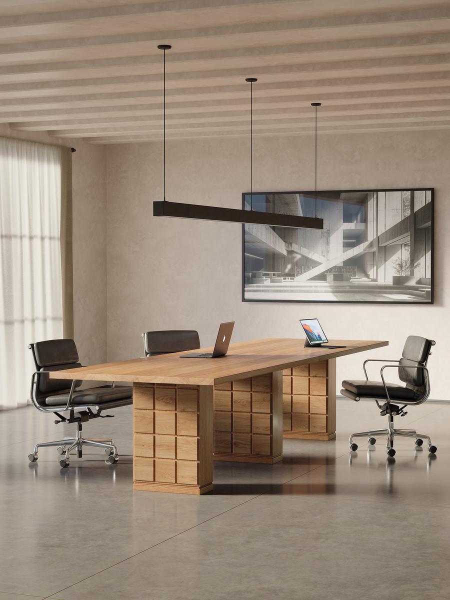 conference room table in wood